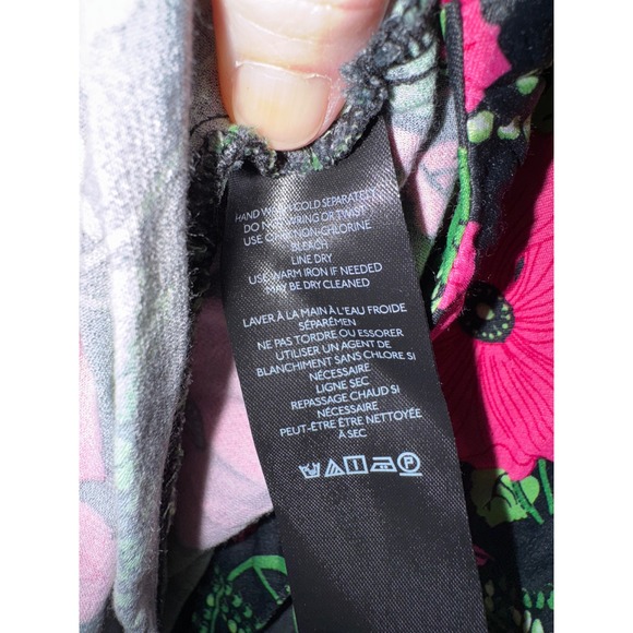 Maeve by Anthropologie Pink Floral V Neck Sleeveless Midi Dress Women's US 8 - Picture 7 of 8